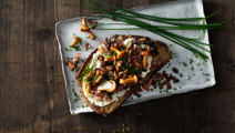 Toast mit Pilzen