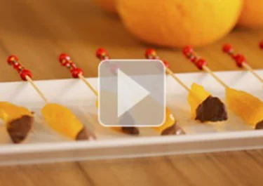 Naranjas bañadas en chocolate