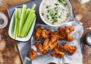 Fried chicken blue cheese
