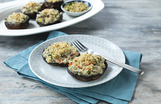 الفطر المحشي بجبنة كريم بوك- دسم أقل