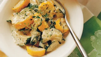 Stekt zucchini med parmesan