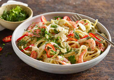 Pasta med räkor