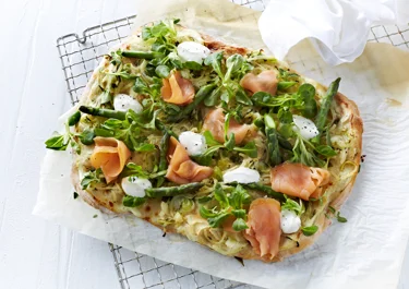 Lactosevrije witte pizza