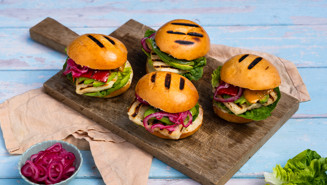 Burger med grillet ost