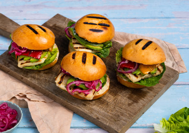 Burger med grillet ost