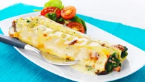 Cannelloni med spenat och skinka