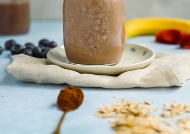Kauraproteiinipirtelö suklaaproteiinimaidolla