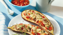 Gefüllte Auberginen mit Tomatensauce