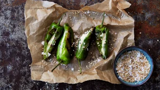 Pimientos de padron med ostfyllning