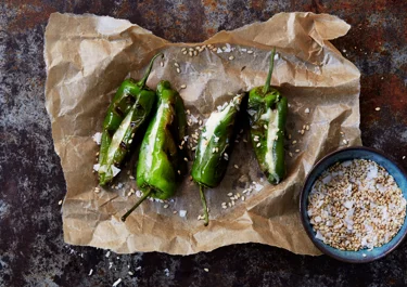 Pimientos de padron med ostfyllning