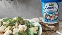 Fusilli con espárragos trigueros, calabacín y Arla Apetina