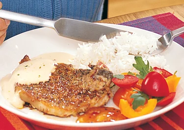 Kotlett med kokos och limesås