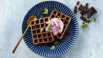 Chocolate Belgian waffles