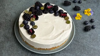 No bake vanilla cheesecake with Skyr