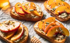 Peach and Blue Cheese Toast