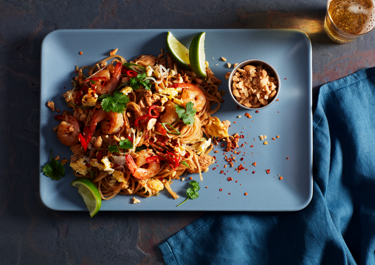 Chicken and prawn pad Thai