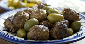 Lammekødboller med oliven