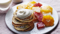 Citronpandekager med citrussalat