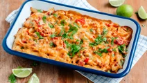 Kip fajita pasta-ovenschotel