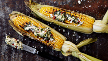 Grilled corn on the cob