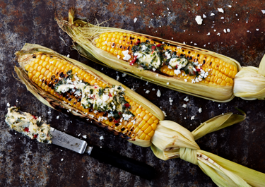 Grilled corn on the cob