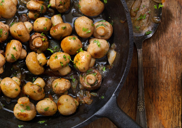 Creamy garlic mushrooms