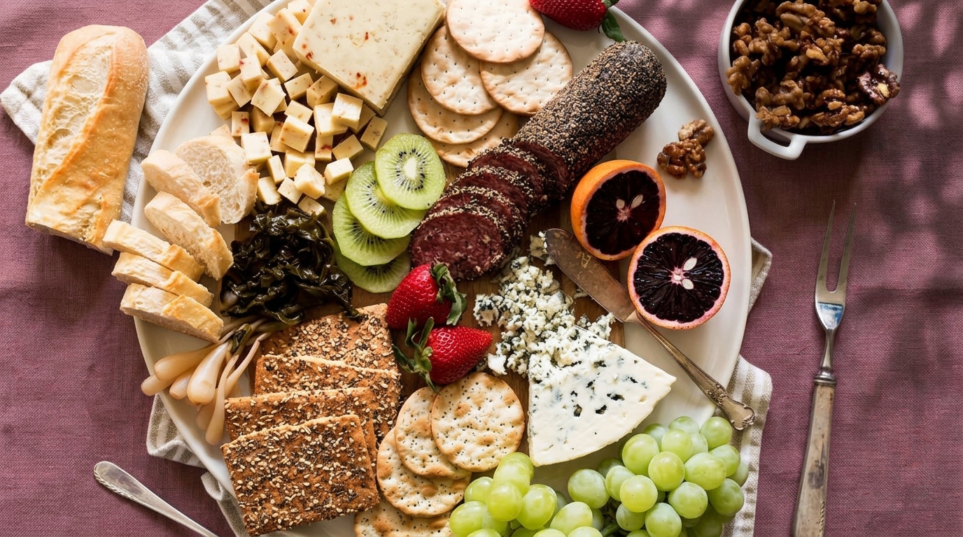 Cheeseboard with crackers 