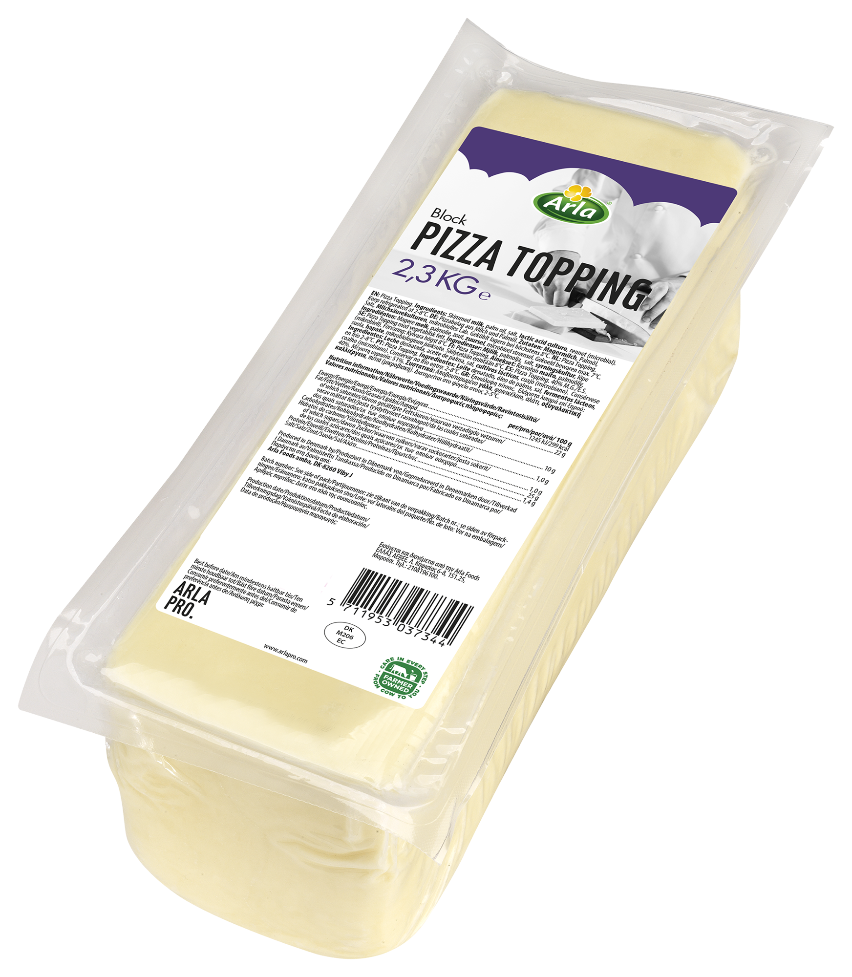 Arla Pro pizzatopping juusto 22% 2,3kg