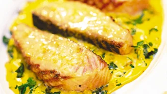 Grillad lax med citronglaze