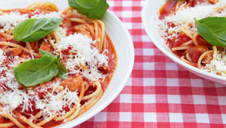 Spaghetti næsten som i Italien