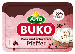 Arla Buko Rosa und Schwarzer Pfeffer, Frischkäse, 200g