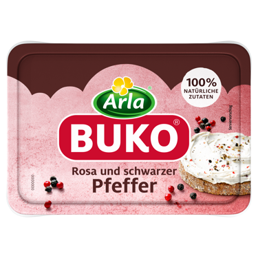 Arla Buko Rosa und Schwarzer Pfeffer, Frischkäse, 200g