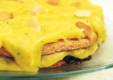 Mandeltårta med limekräm