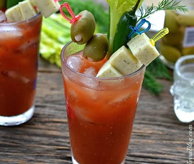 Ultimate bloody mary with Dill Havarti infused vodka