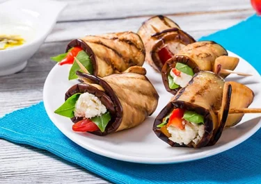 Rollitos de berenjena con queso