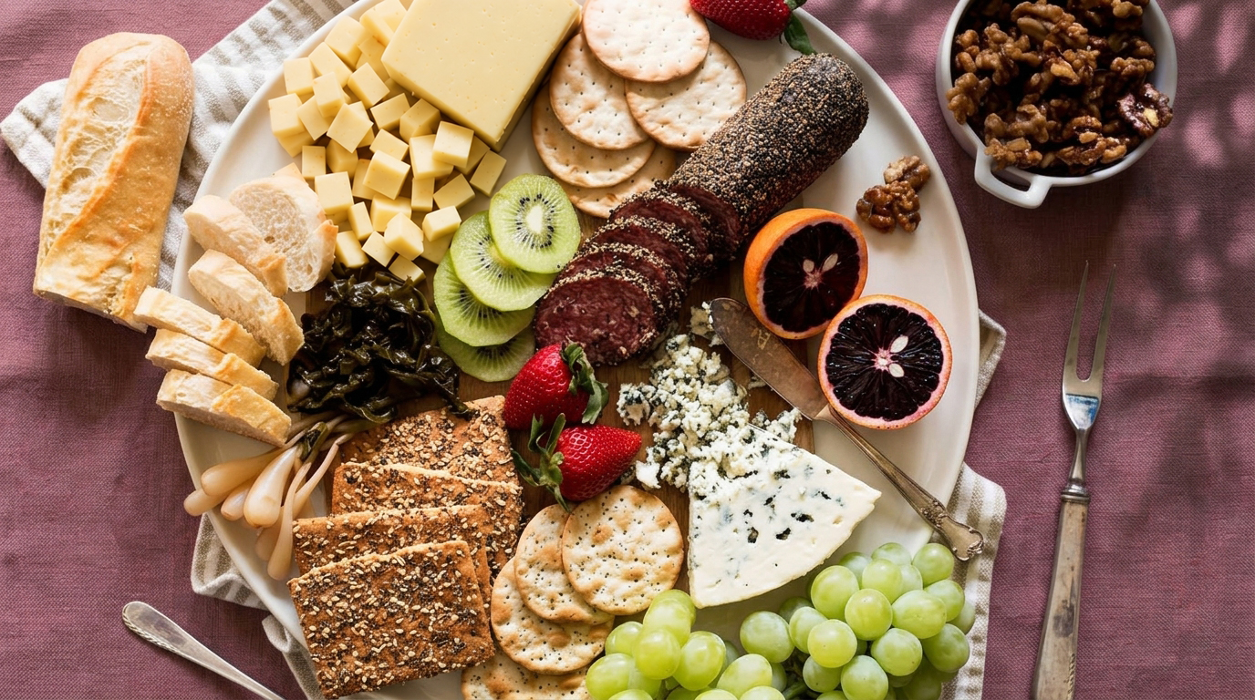 Cheeseboard with crackers 