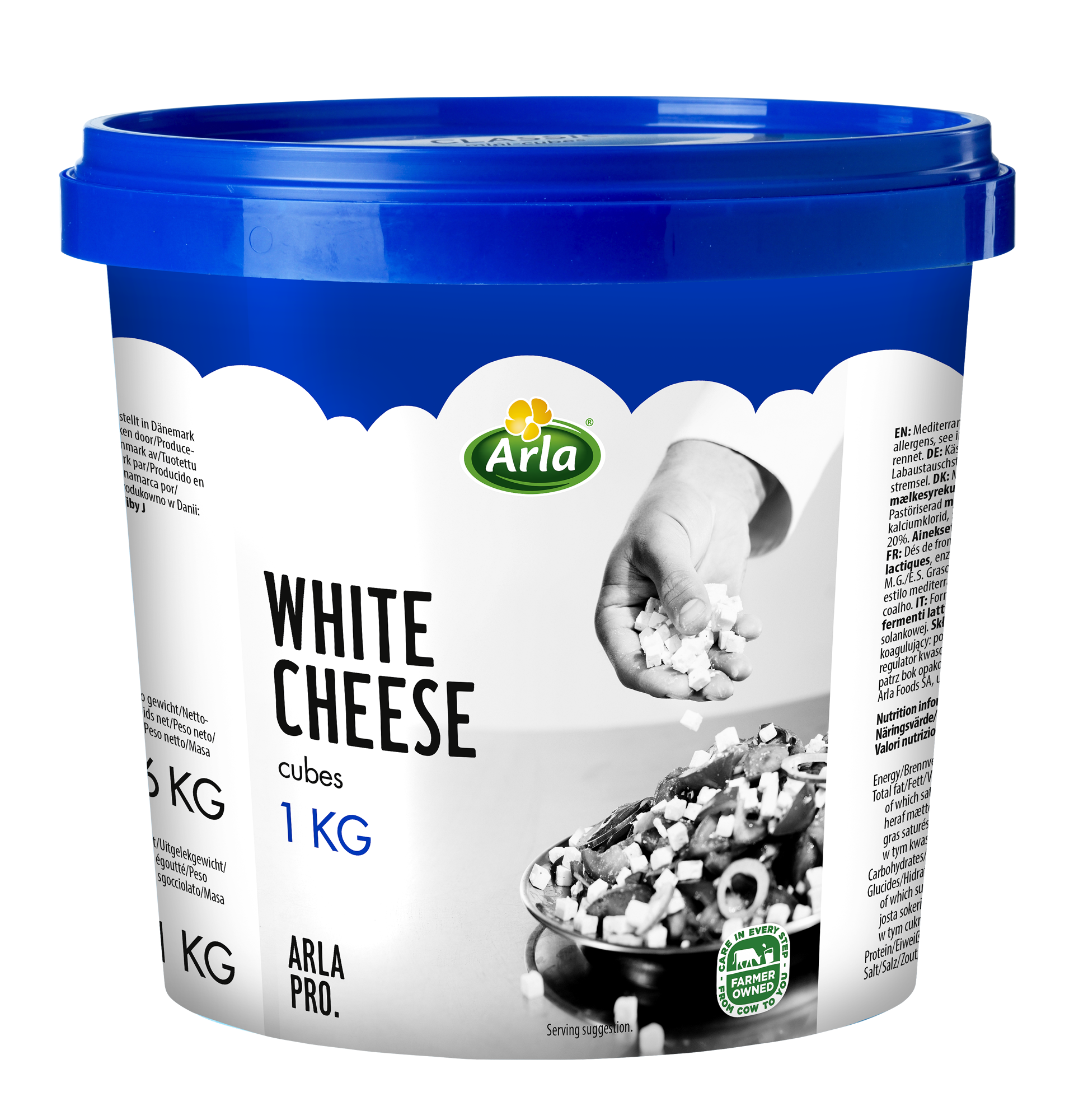 Dés de fromage nature 1kg - Salade et cuisine