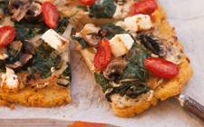 Vegetarian Polenta Pizza with Castello® Greek Style cheese