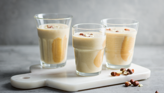 Banana smoothie with peanut butter