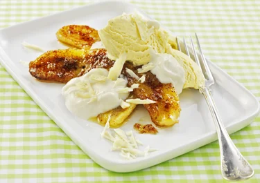 Stekt banan med drömyoghurt