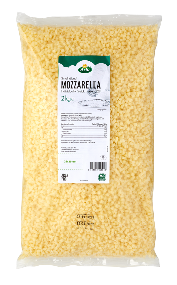 Arla Pro Small Diced Mozzarella 2kg