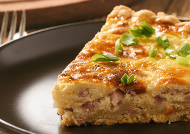 Quiche de bacon y queso