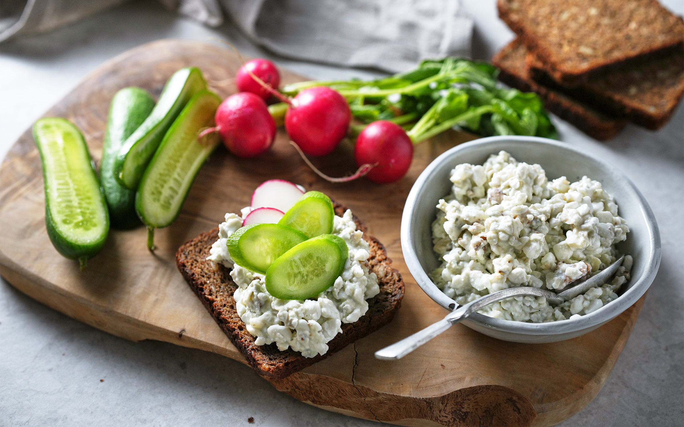 Ädeloströra med cottage cheese