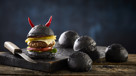 Halloween burgerboller