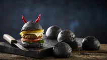 Black burger buns