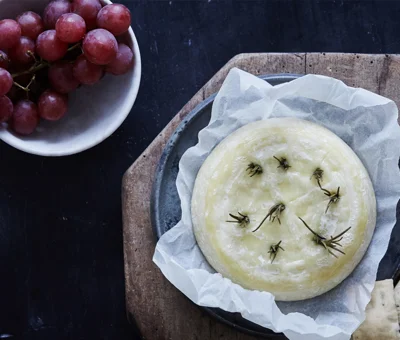 Baked Double Crème White with rosemary