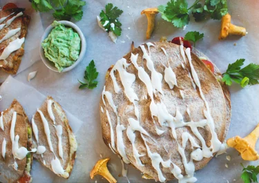 Mushroom quesadillas