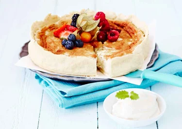 Paj med cottage cheese och citron