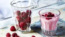 Hallonsmoothie med banan