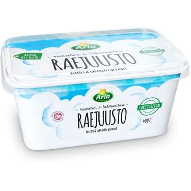 Arla rasvaton laktoositon raejuusto 400g